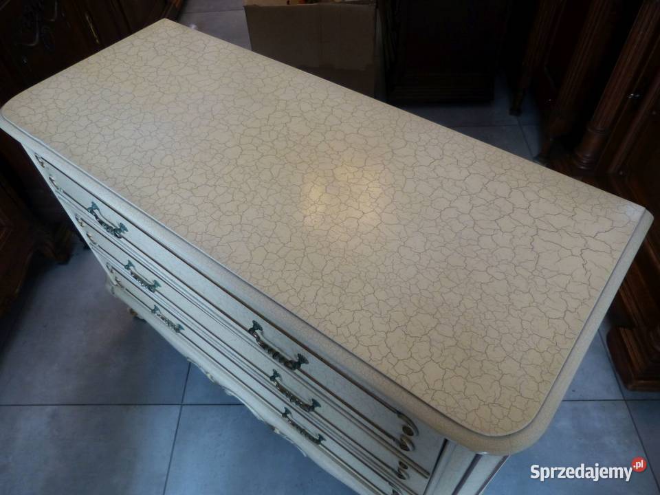 Komoda ludwikowska ecru kompletusklep Dąbrowa Antyki, Sztuka, Kolekcje Dąbrowa Górnicza