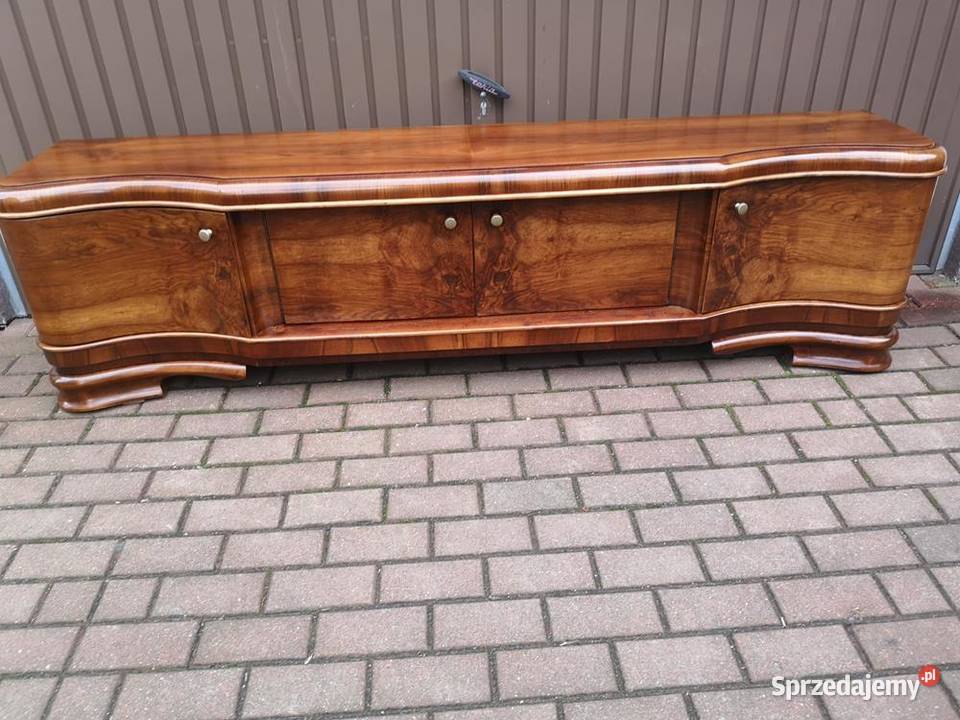 Komoda ARTDECO Orzech Unikatowa Niska RTV Stara Swarzędz