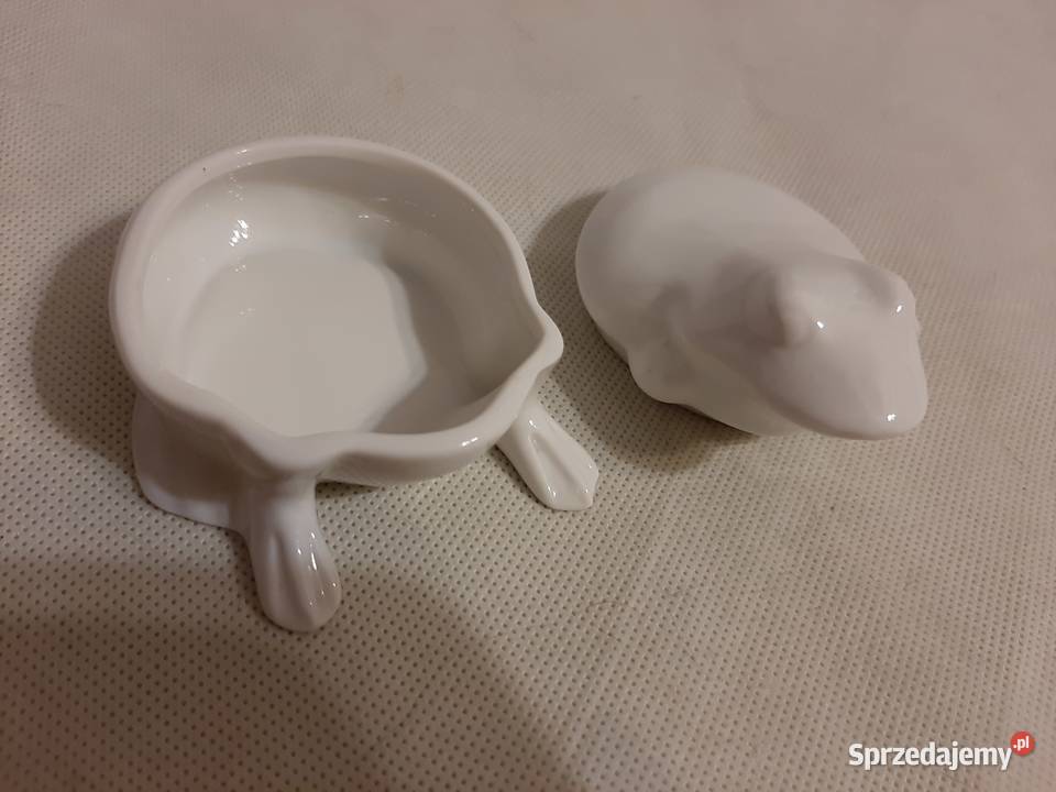 Śliczna figurka porcelanowapuzderko żabka Inowrocław