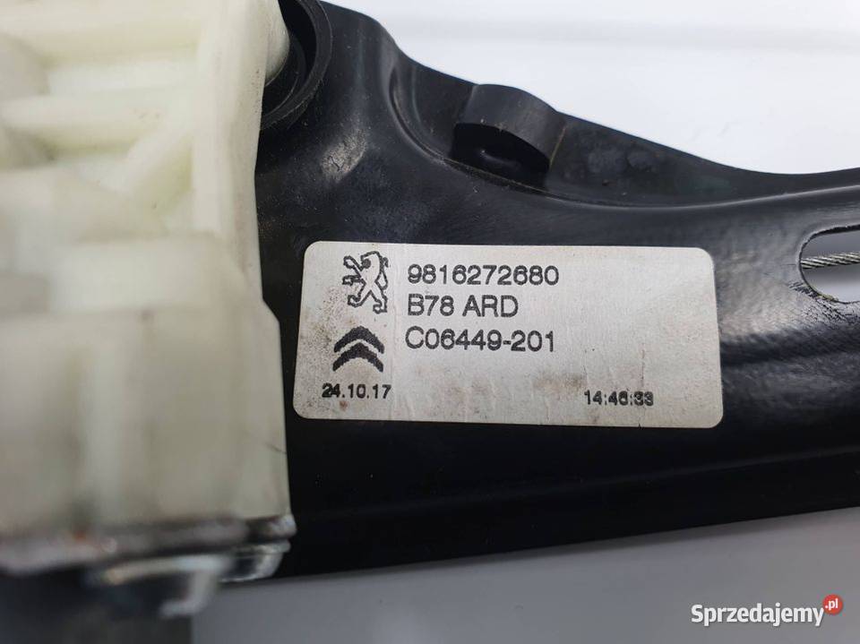 PODNOŚNIK SZYBY PT CITROEN C4 PICASSO 9816272680 osobowe