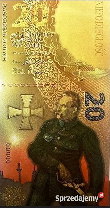 ZŁOTY Banknot Bitwa Warszawska Narodowy Skarbiec Sosnowiec sprzedam