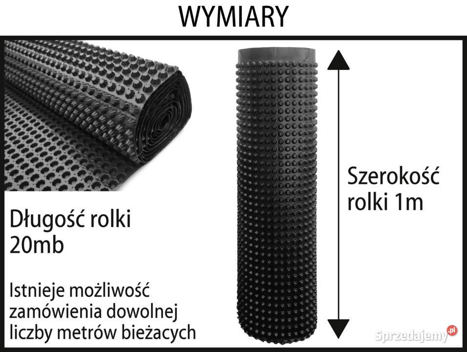 Folia kubełkowa 8mm do fundamentów 1mb x 1m szer Olsztyn