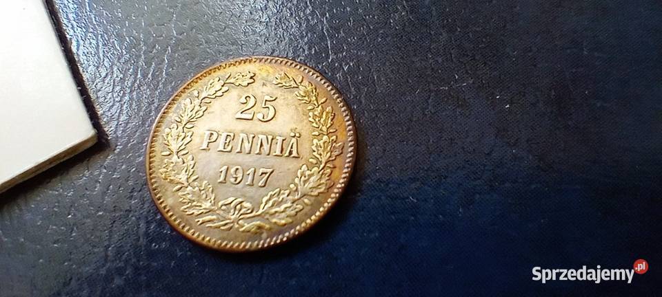 Stare monety 25 pennia 1917 odmiana 2 Antyki, Sztuka, Kolekcje Lesko sprzedam