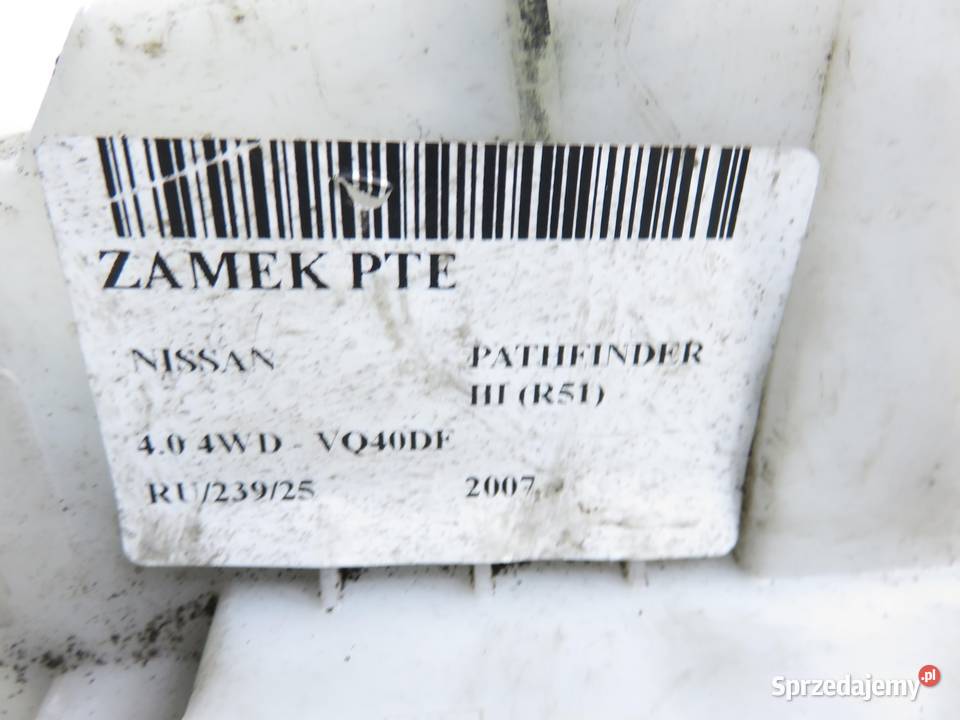 ZAMEK PRAWY TYLNY NISSAN PATHFINDER III Zamki, wkładki i kluczyki