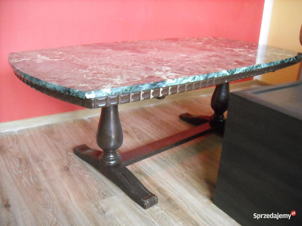 Duża ława prawdziwy zielony marmur Bydgoszcz