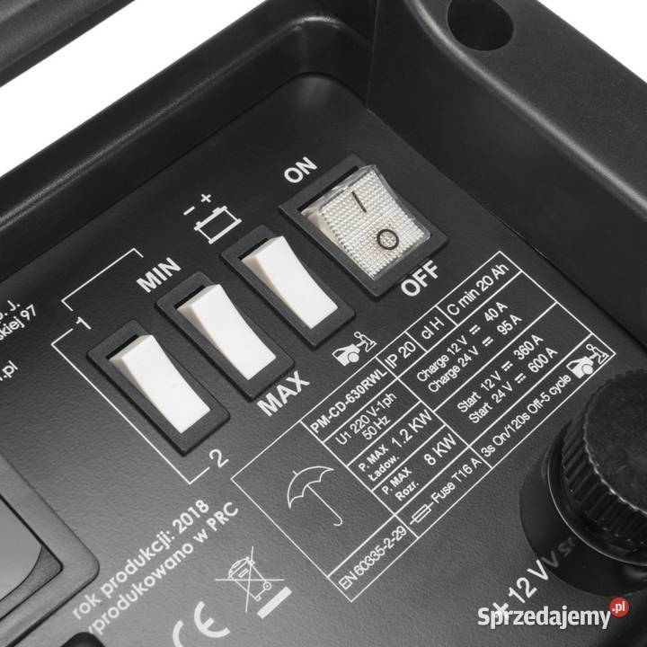 PROSTOWNIK akumulatorowy 1224V z rozruchem Ostrołęka