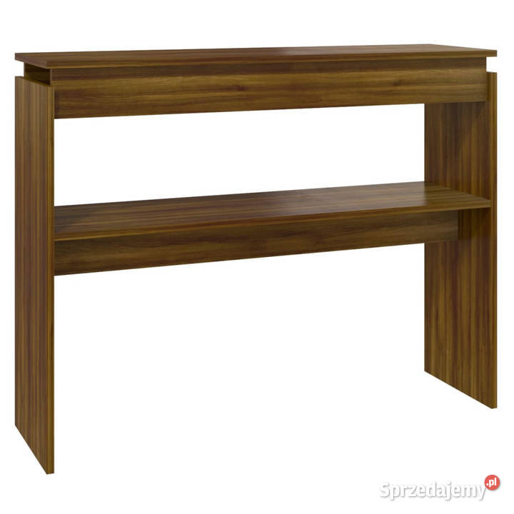 Stolik konsolowy brązowy dąb 102x30x80 WM815221