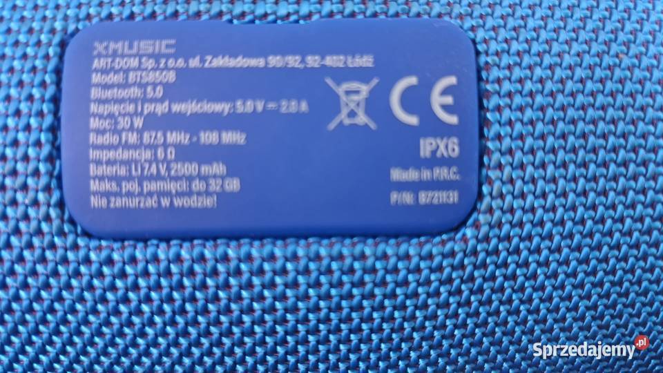 Głośnik mobilny XMUSIC 30W śląskie Katowice