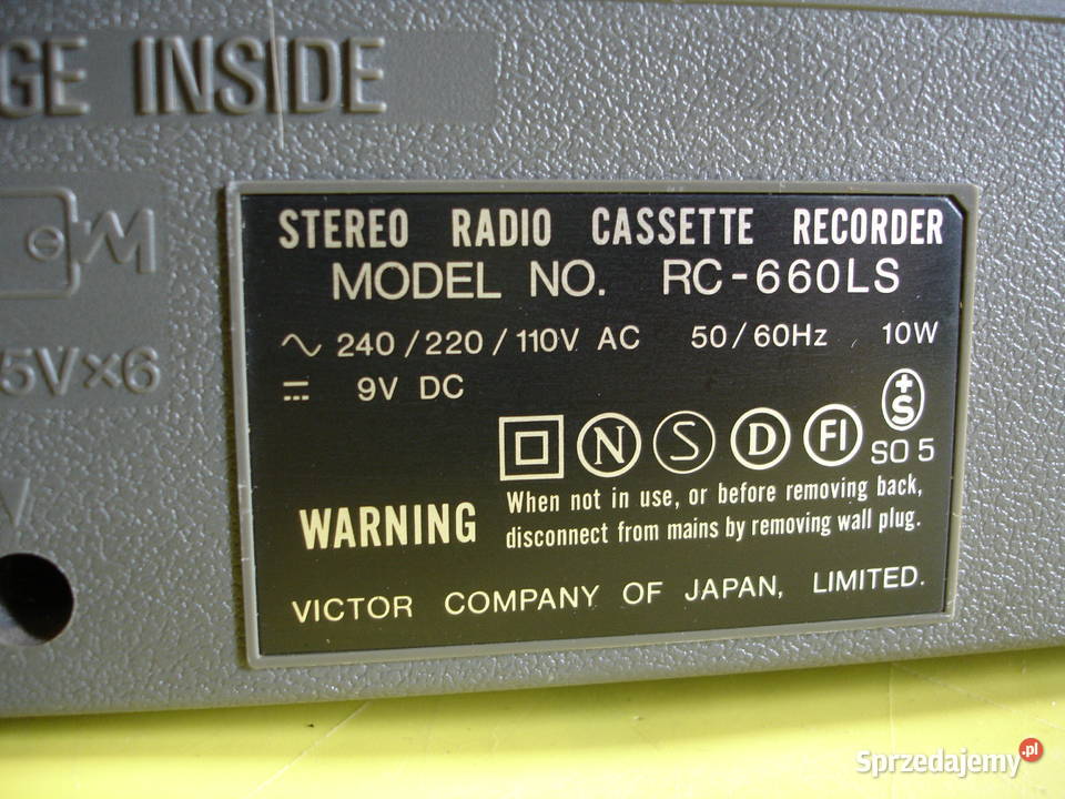 Radiomagnetofon JVC RC660LS lubuskie Zielona Góra