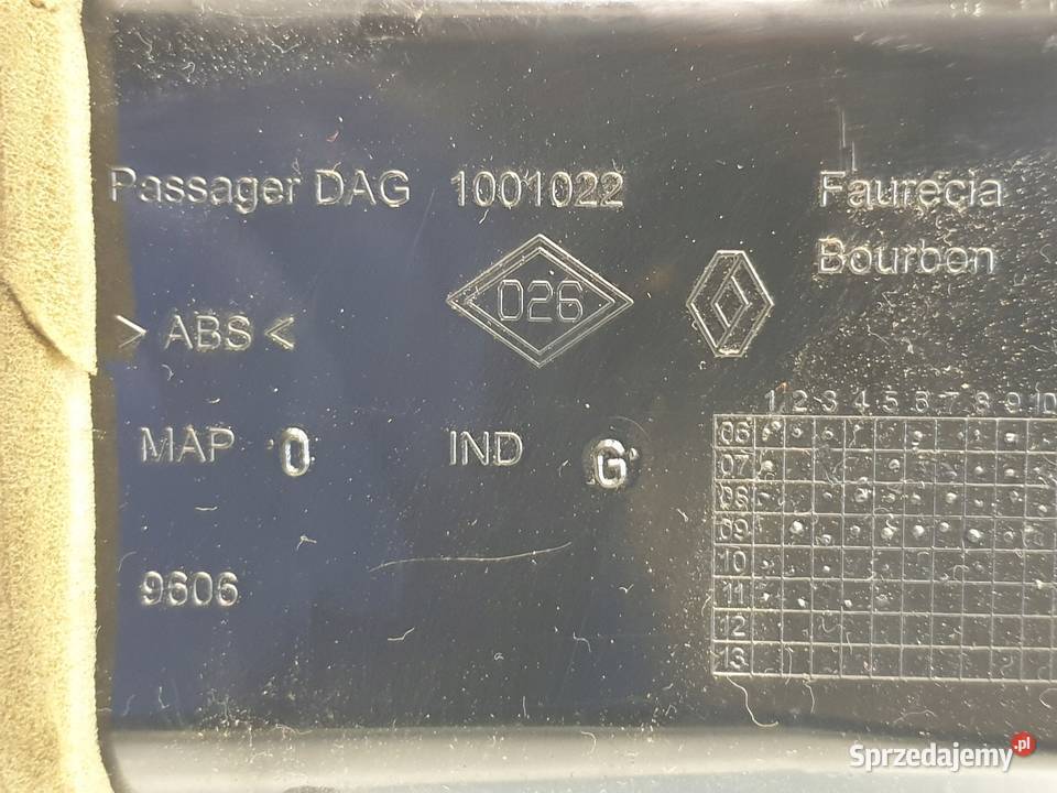 Renault Laguna III KRATKA NAWIEWU prawa PRZÓD Rudka