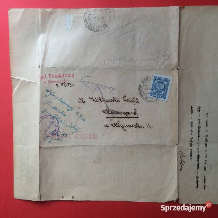 1693 Pismo Z Sądu W Nowogardzie Szczecin