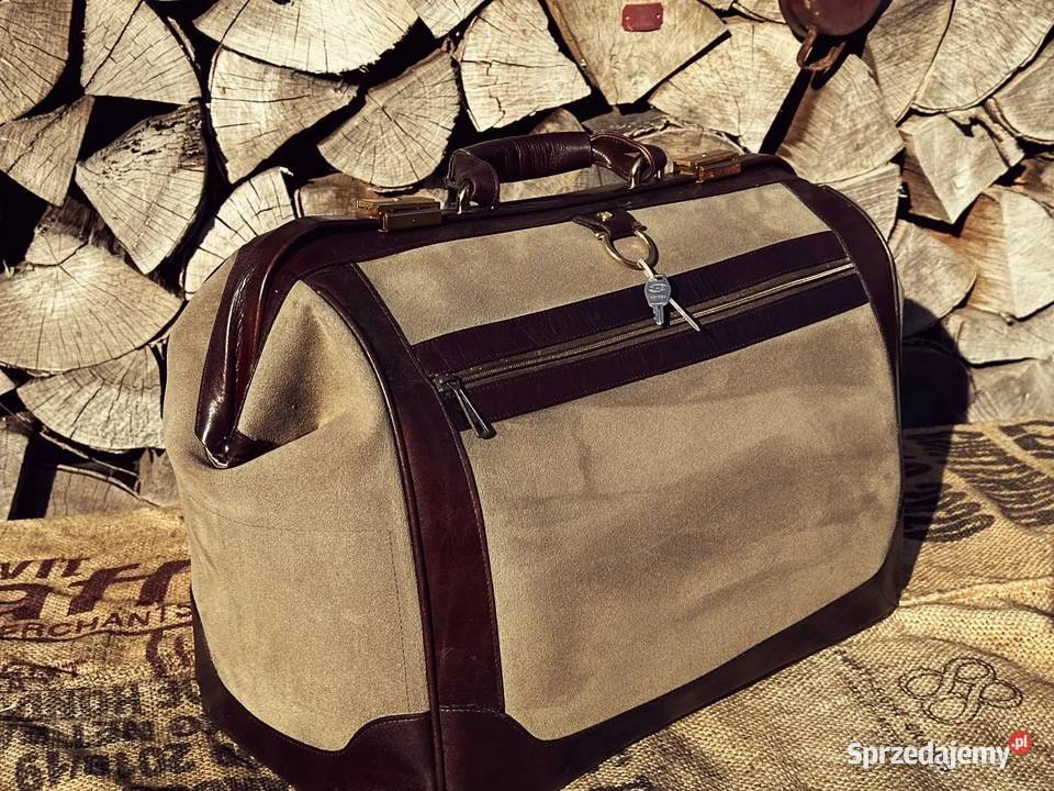 Piękna duża torba weekendowapodróżna z lat 1990