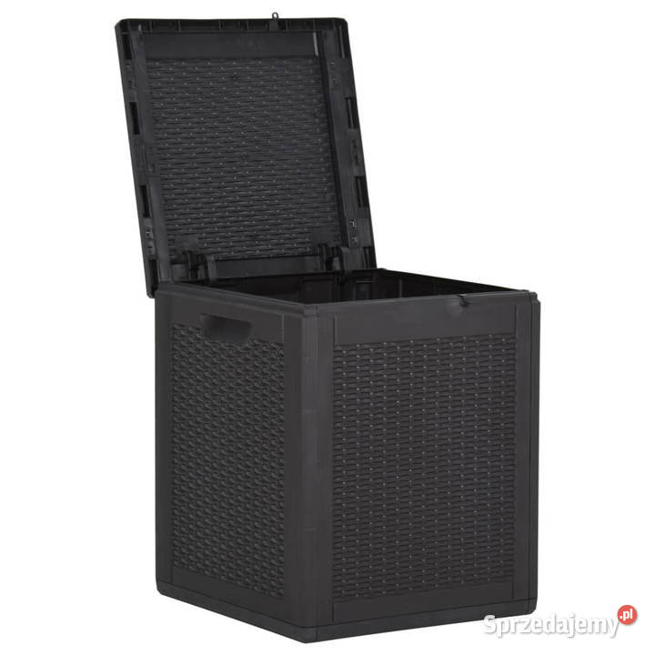 Skrzynia ogrodowa 90 L czarna rattan PP WM151227 Warszawa