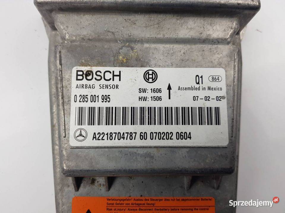 SENSOR AIRBAG A221187040787 S 320 Lipno