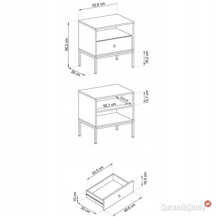 Szafki nocne MONDO 2 sztuki Nowe Beż piaskowy pomorskie sprzedam