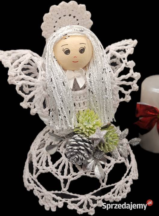 Anioł świąteczny 20 ręcznie wykonany Krzywaczka