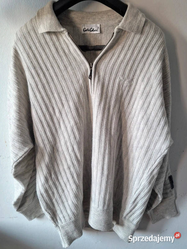 Sweter Carlo Colucci vintage 80s90s half zip Rozmiar uniwersalny Zielona Góra