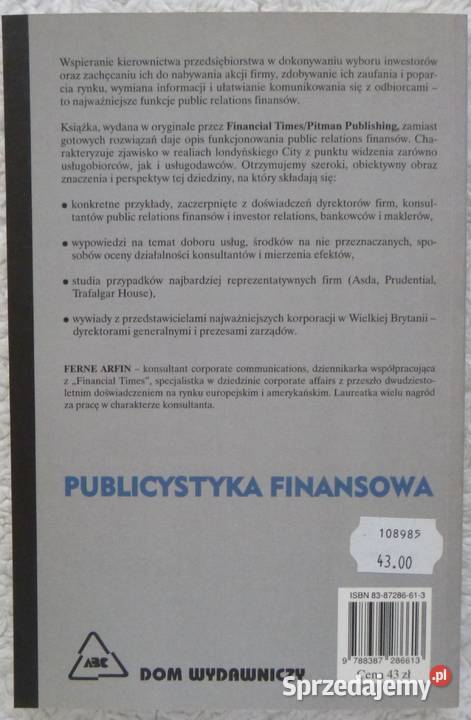 Public relations finansów Ferne Arfin mazowieckie Warszawa