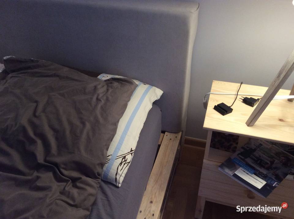 Łóżko z palet tapicerowany zagłówek i siedzisko 200cm Dawidy Bankowe