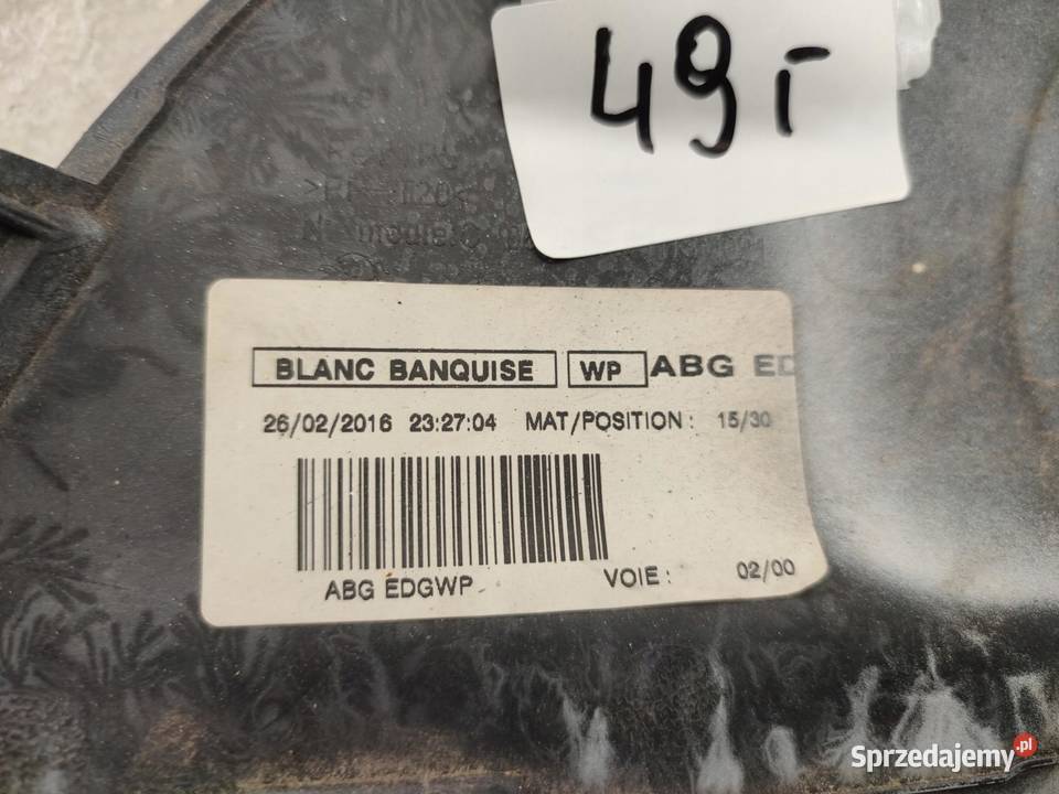 KRATKA ZDERZAKA LEWY PRZÓD PEUGEOT 308 SW II