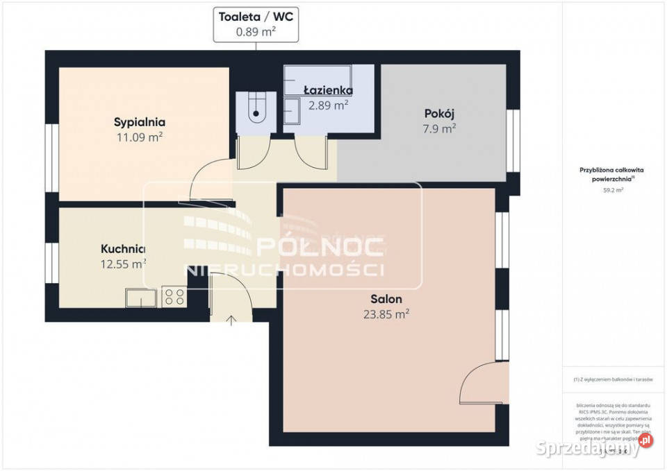 Ełk Baranki Popiełuszki 3 pokoje