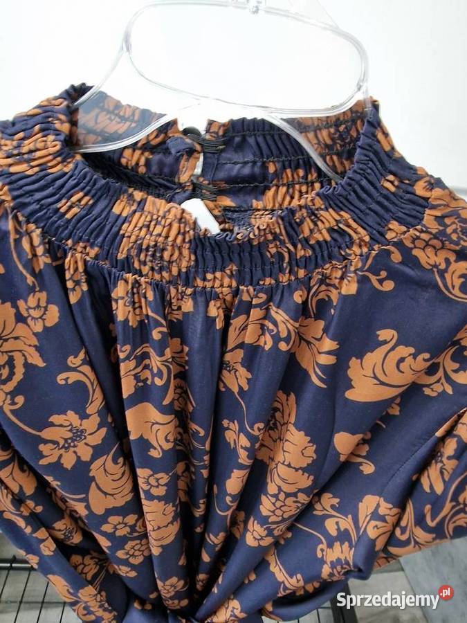 Sukienka Stójka Falbaną Pasek Moda i Styl Żywiec sprzedam