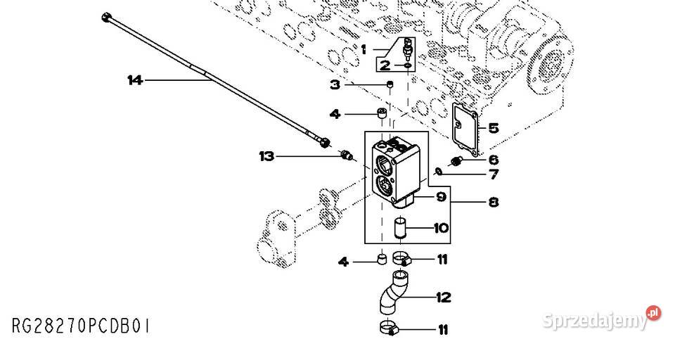 Obudowa termostatu R520362 silnika JOHN DEERE Wilkowo