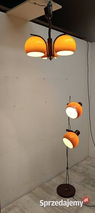 lampa podłogowa i żyrandol vintage Węgry
