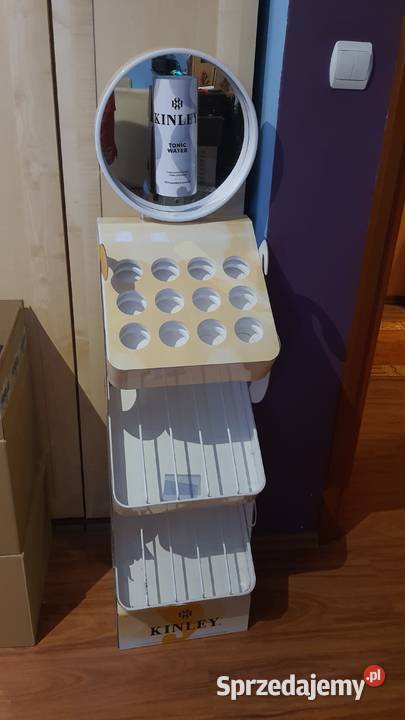 Stojak na napoje Kinley z lustrem metalowy