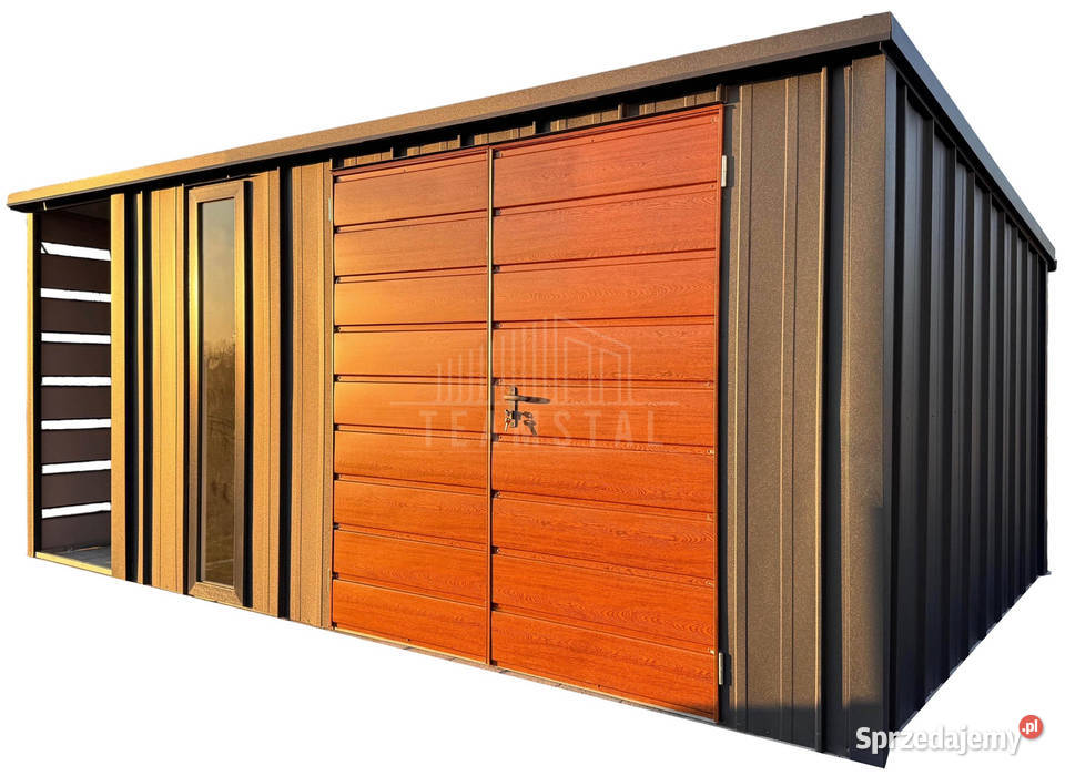 Schowek Domek ogrodowy 5x4 m wiata 1 m brama Tczew