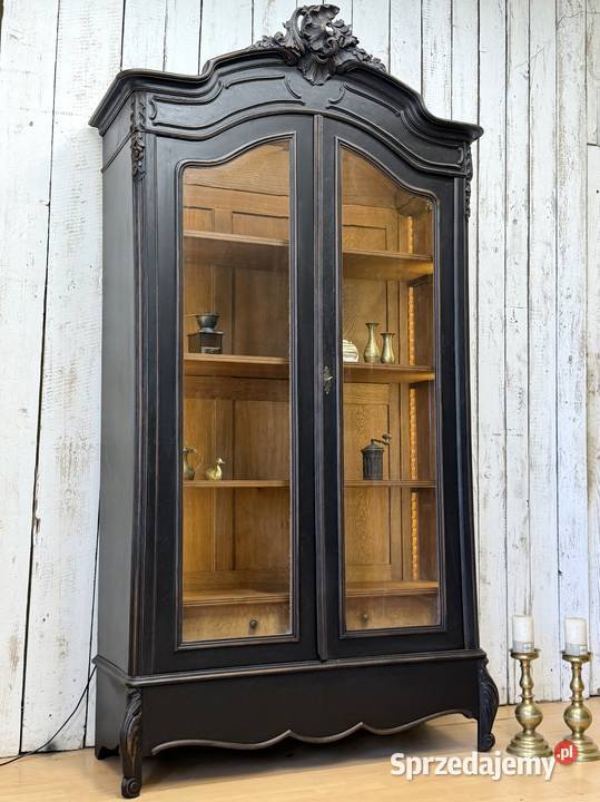BIBLIOTEKA czekoladowa witryna Ludwik XV Francja Meble Poznań