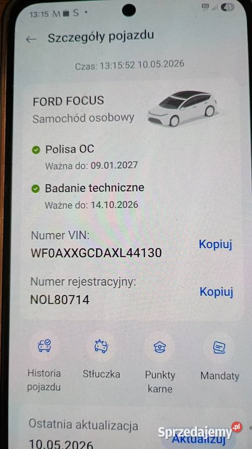 Ford Focus MK1 14 Benz OCPT Olsztyn nieuszkodzony sprzedam