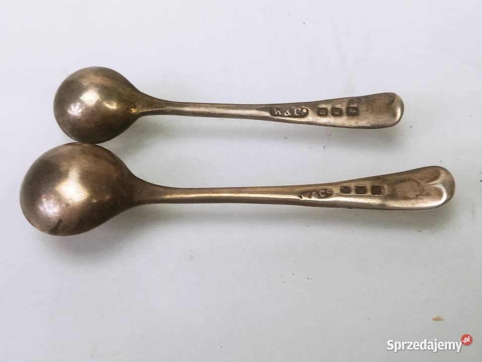 Srebro 925 Kryształ Anglia 925 Przyprawniki 6 Nowa Sól