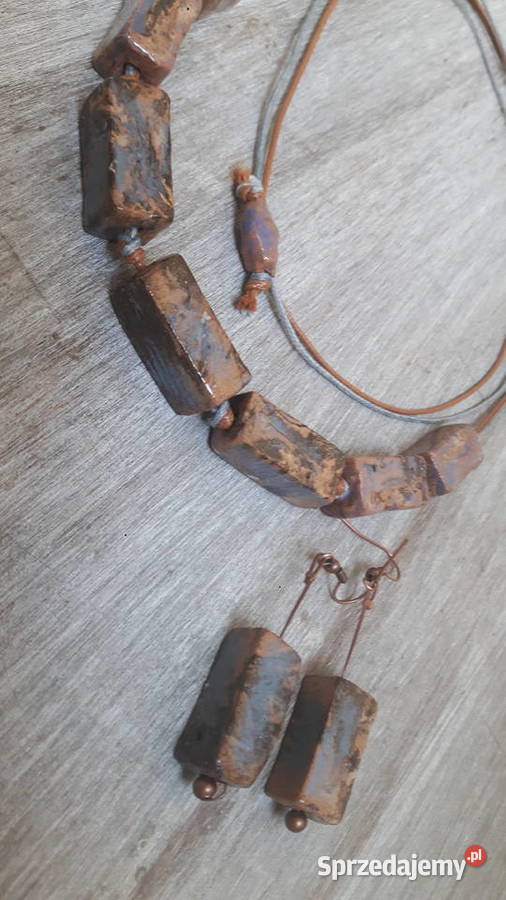 Naszyjnik ceramiczny ręcznie wykonany Naszyjniki Otwock