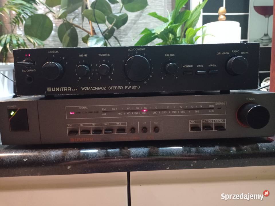 Zestaw UNITRA tuner STEREO T3015 przestrojony Wzmacniacze i pokrewne Wołomin