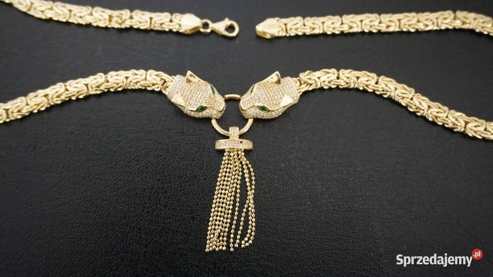 ZŁOTY KRÓLEWSKI NASZYJNIK ŁAŃCUSZEK 28G złoto