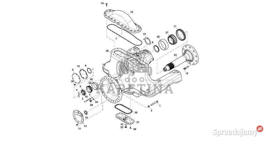 John Deere 9470RX Pierścień zewnętrzny R554307 Jastrzębniki