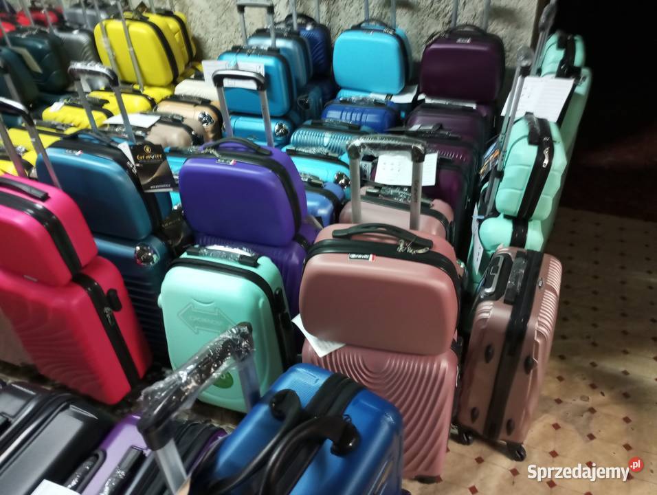 Walizki średnie na 4 kołach z abs podróżne lubelskie