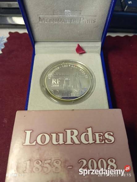 15 000 Francja Lourdes 150e Anniversaire 15 Euro Warszawa