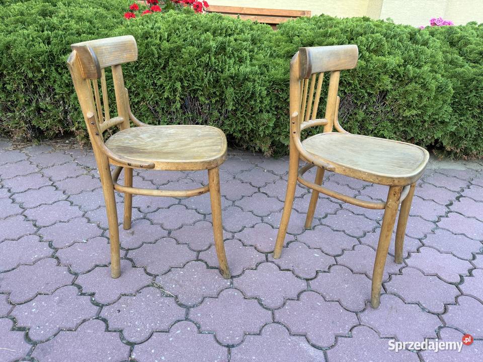 Krzesła gięte stylowe 2 art deco PRL vintage mazowieckie Sulbiny