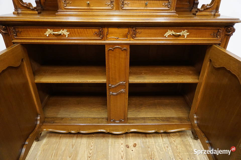 PAŁACOWY KREDENS LUDWIK ROCAILLE ORZECH Z Niemcza