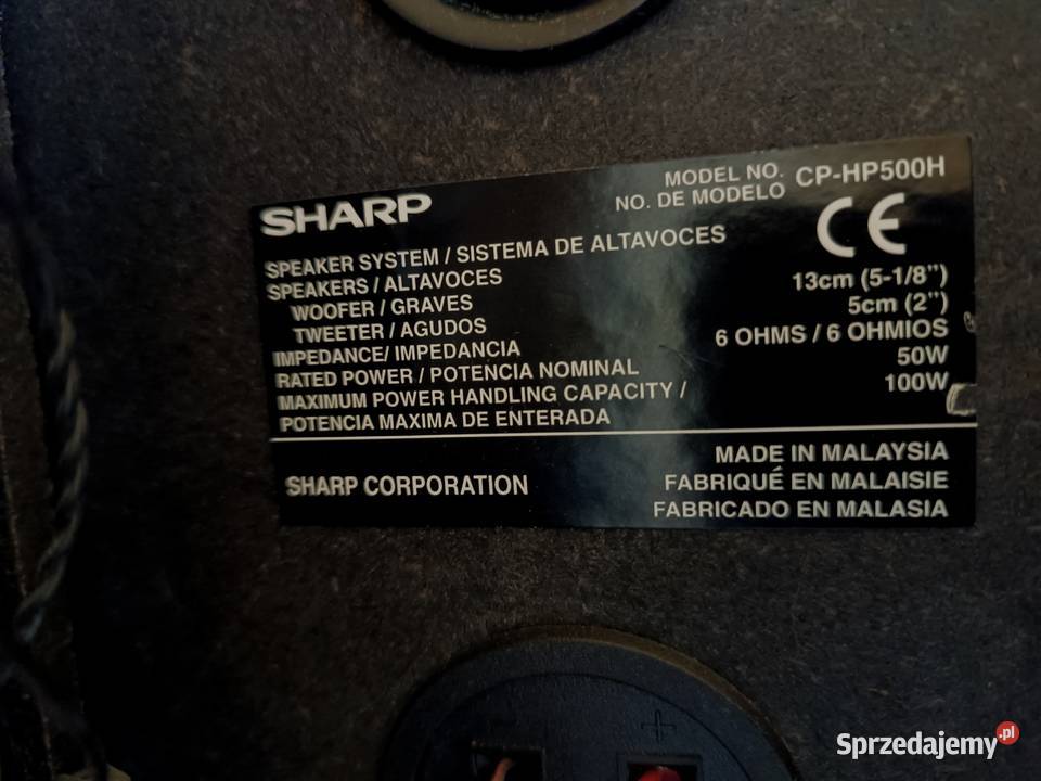 Srebrna wieża SHARP XLHP500 Wieże i miniwieże Radzyń Podlaski sprzedam