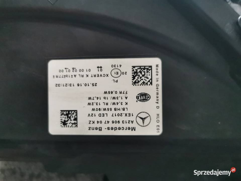 LAMPA LEWA PRZÓD MERCEDES W213 A2139064704KZ Pielgrzymka