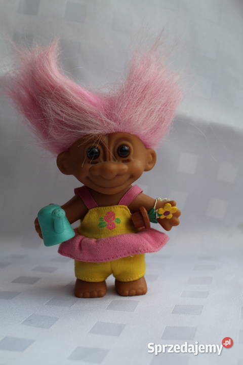 Troll Russ Różowy Ogrodniczka Kwiatek Konewka Figurki Bielsko-Biała