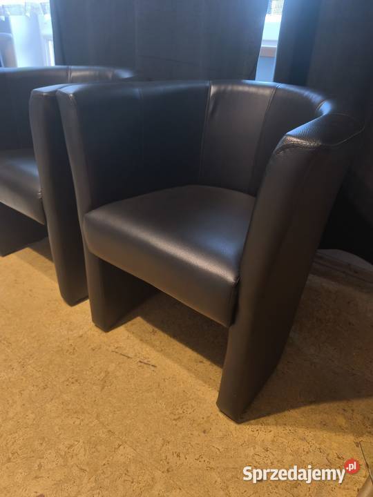 Fotele klubowe czarne ekoskóra 74cm Fotele Myszków