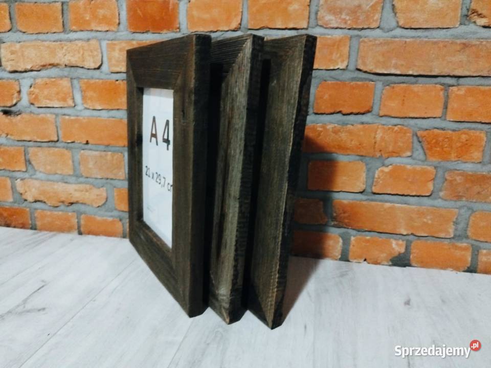 Ramka A4 Rustykalna Stare Drewno Prudnik