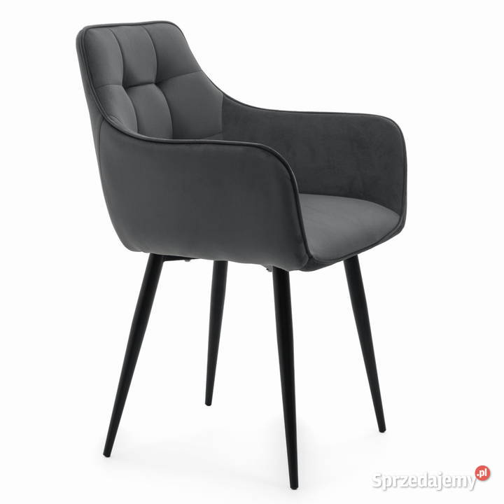 Szare Krzesło Tapicerowane Quattro Wysyłka 24H Tarchały Małe sprzedam