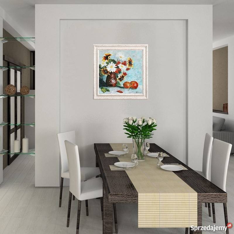 Obraz olejny Rumiany w wazonie lubelskie Lublin