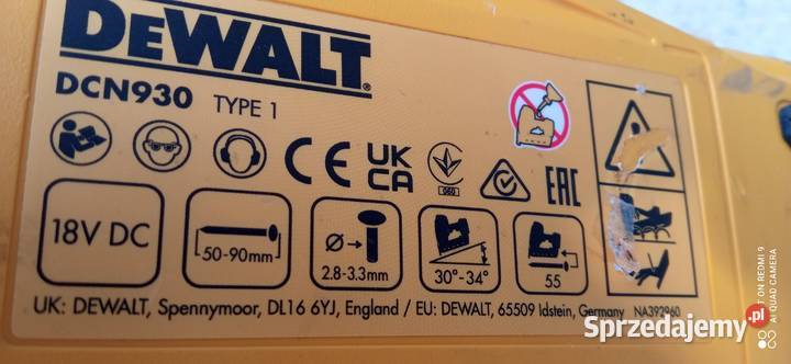 Gwoździarka Akumulatorowa 18v DEWALT I ERBAUER Bydgoszcz