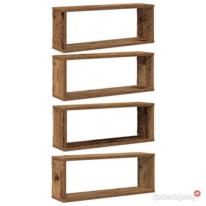 vidaXL Półki ścienne kostki 4 stare drewno Warszawa sprzedam